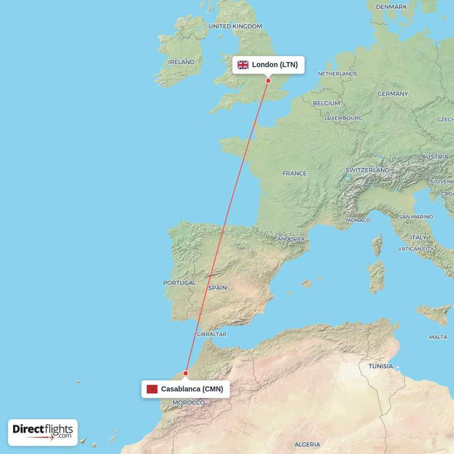 LTN - CMN route map