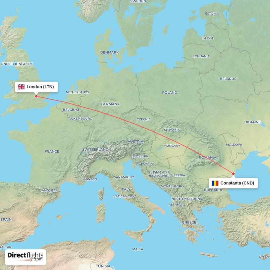 LTN - CND route map