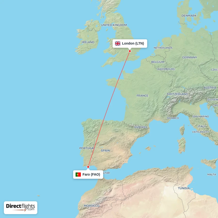 LTN - FAO route map