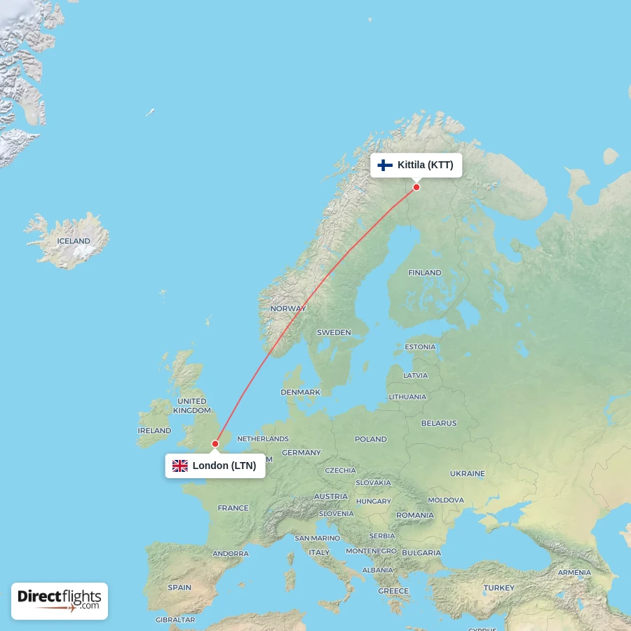 LTN - KTT route map