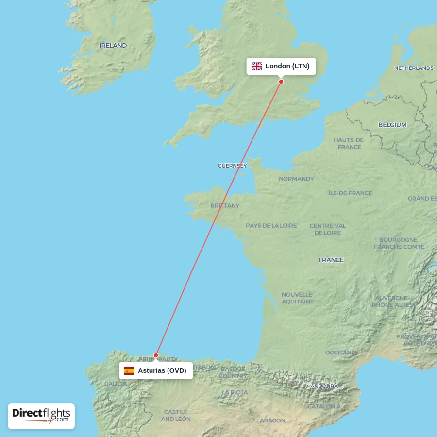 LTN - OVD route map