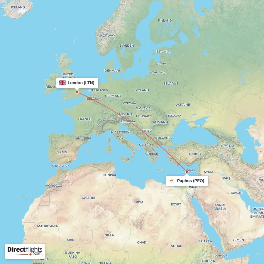LTN - PFO route map