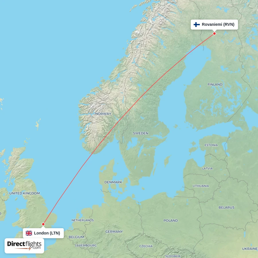 LTN - RVN route map