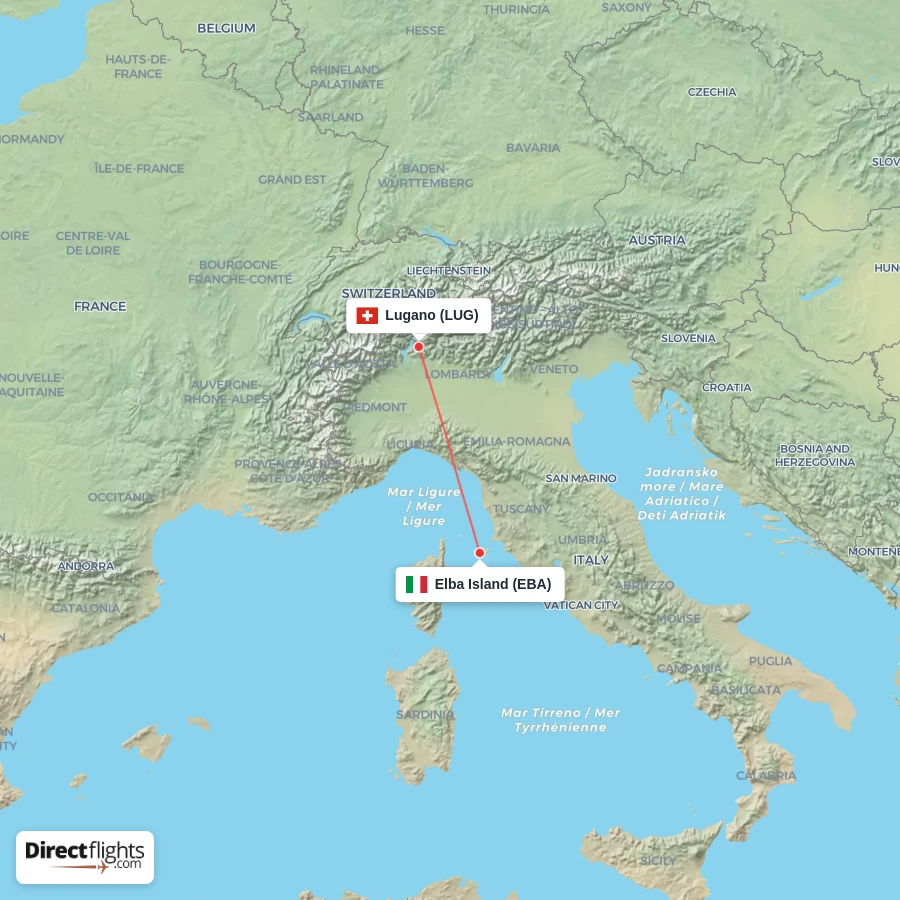 LUG - EBA route map