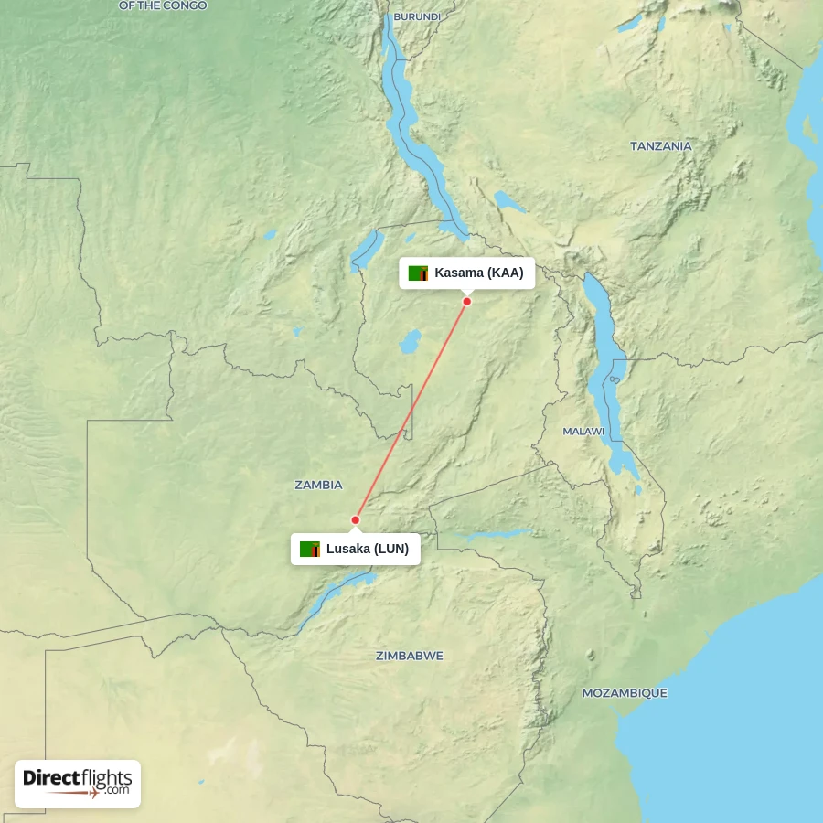 LUN - KAA route map