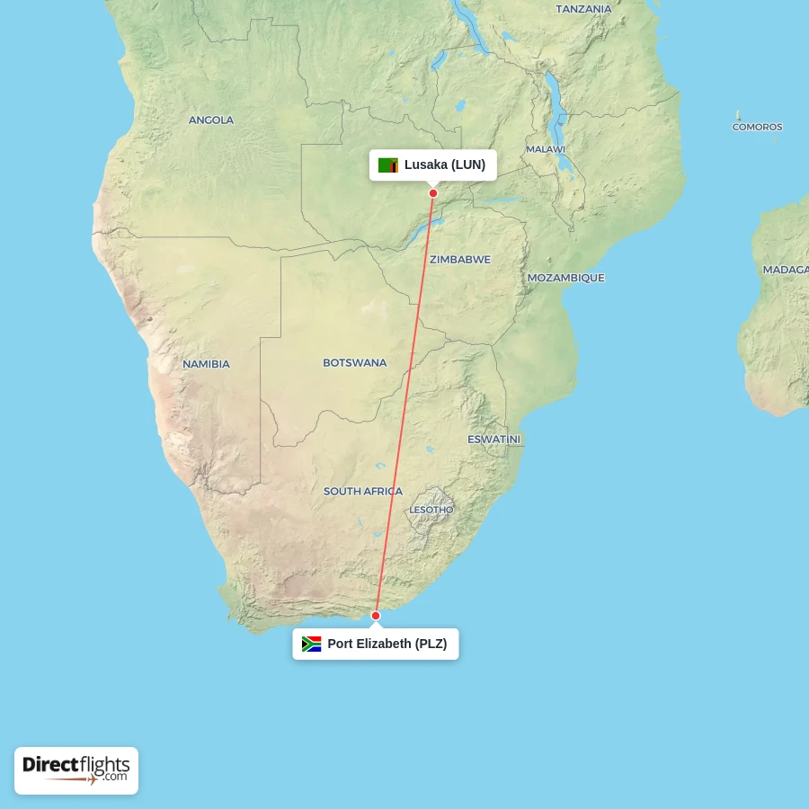 LUN - PLZ route map