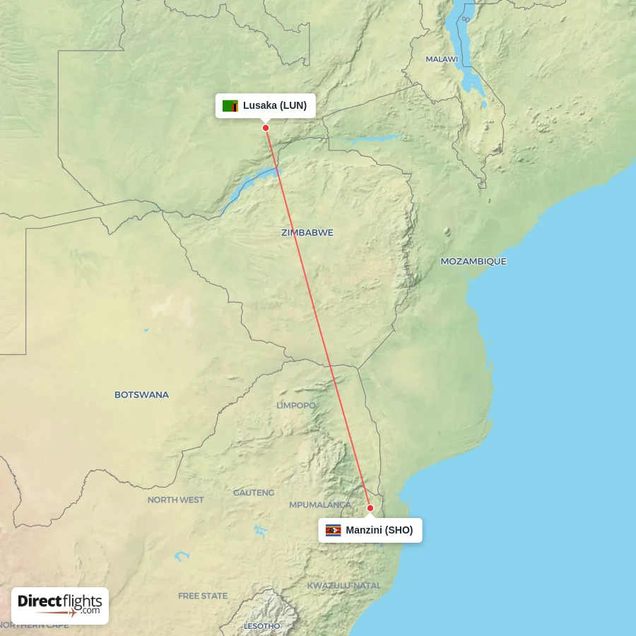 LUN - SHO route map