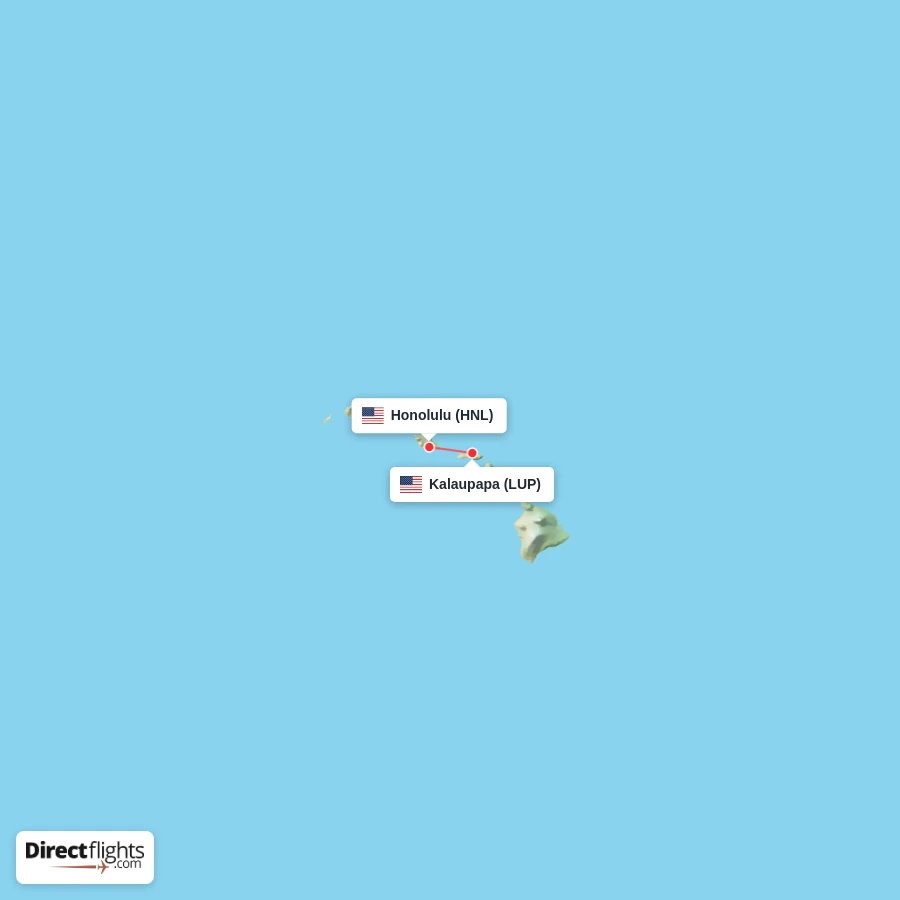 LUP - HNL route map
