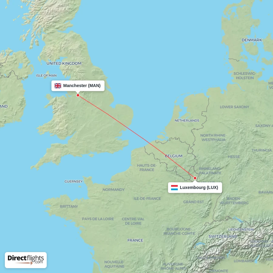 LUX - MAN route map