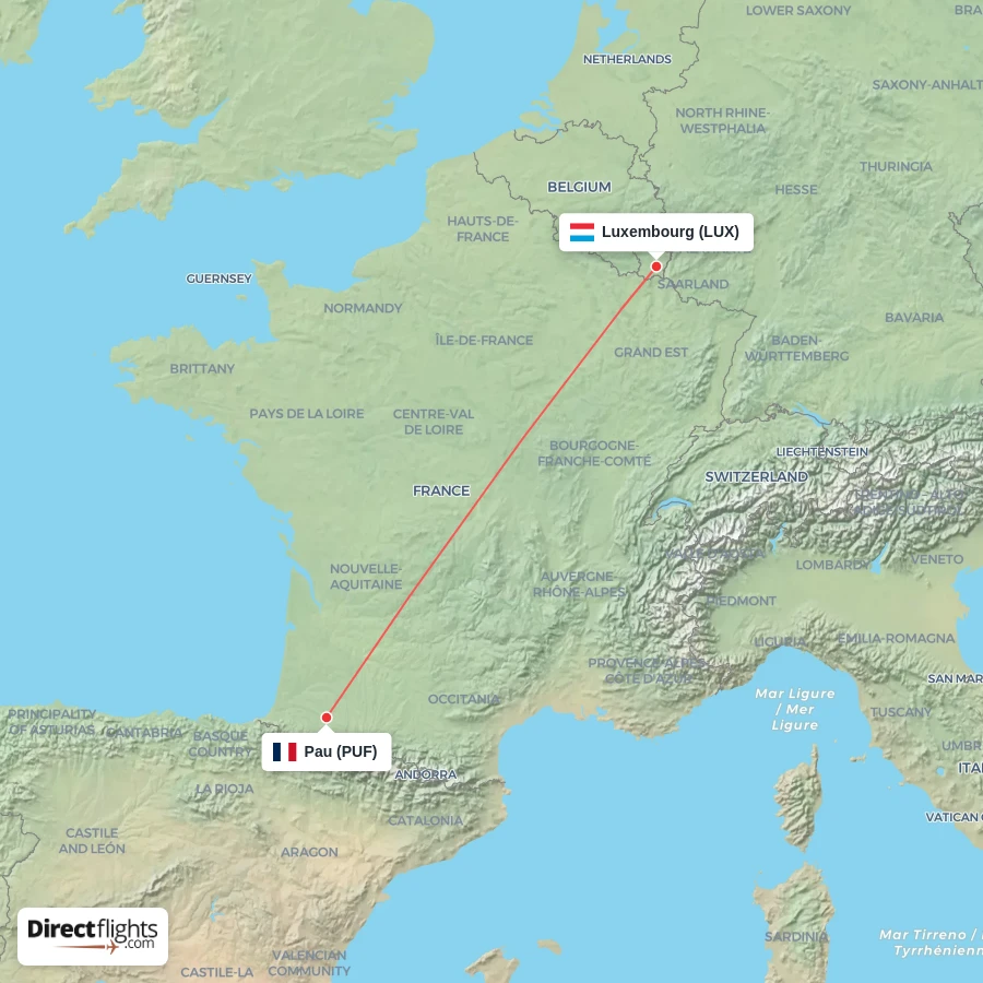 LUX - PUF route map