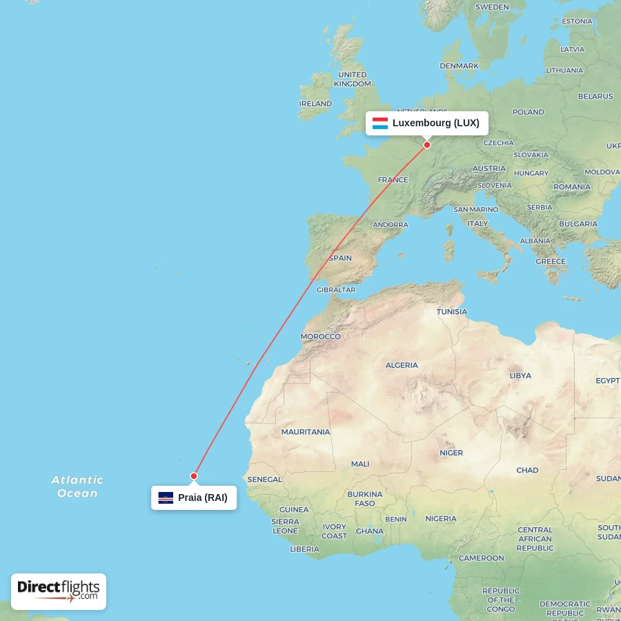 LUX - RAI route map