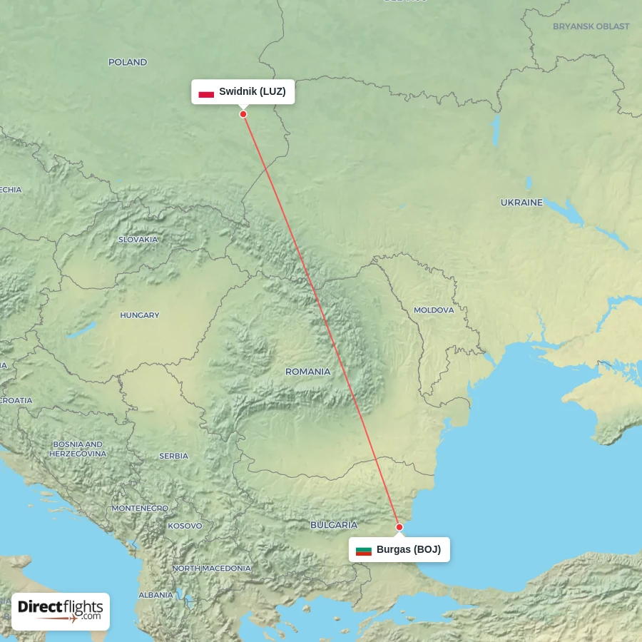LUZ - BOJ route map