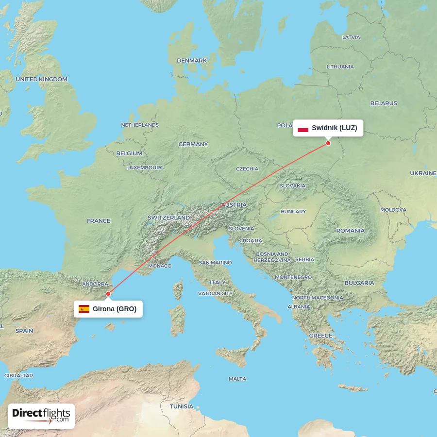 LUZ - GRO route map