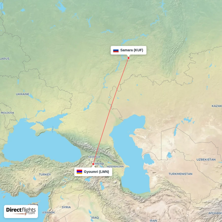 LWN - KUF route map