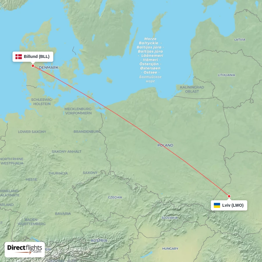 LWO - BLL route map