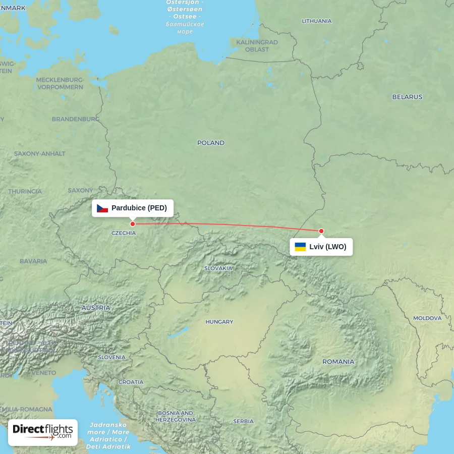 LWO - PED route map
