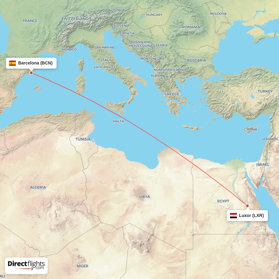 LXR - BCN route map