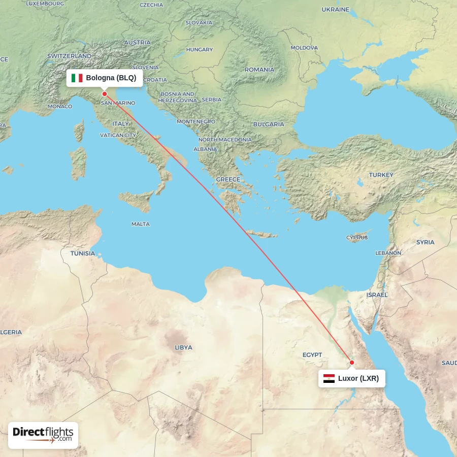 LXR - BLQ route map