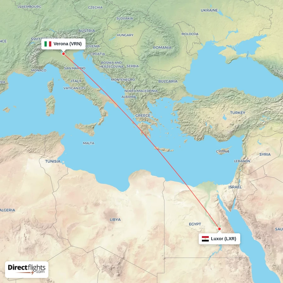 LXR - VRN route map