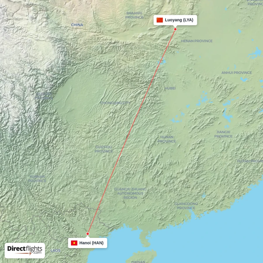 LYA - HAN route map