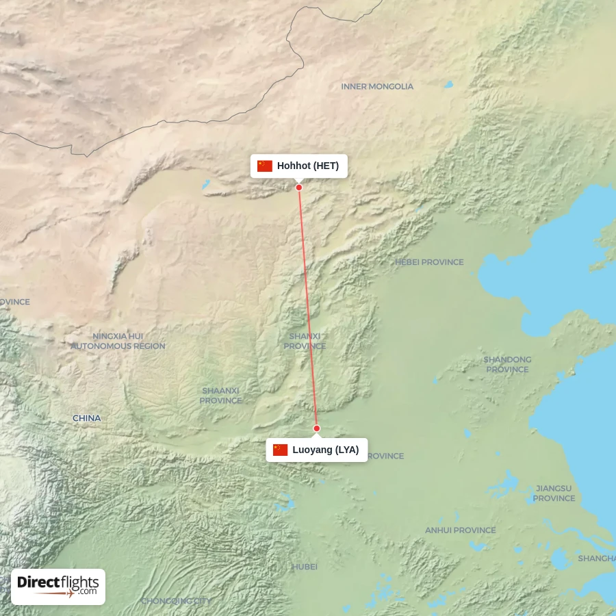 LYA - HET route map