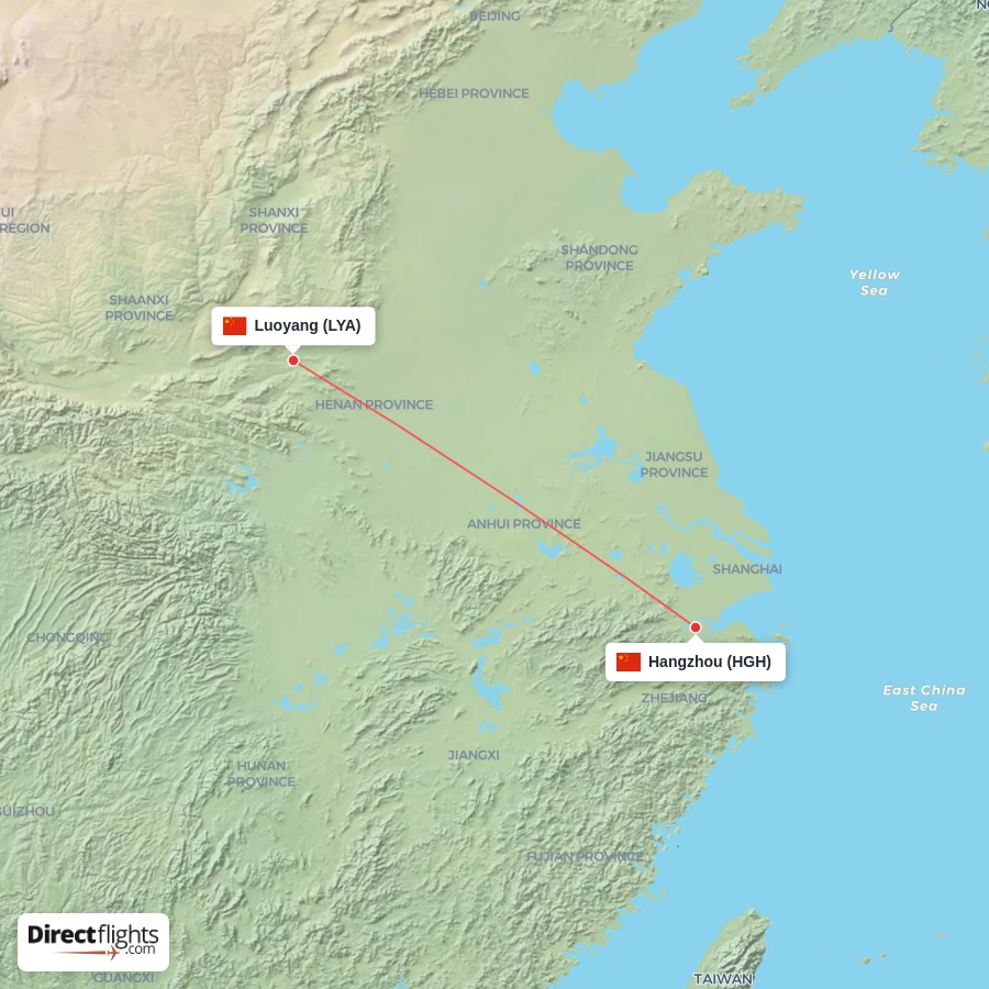 LYA - HGH route map