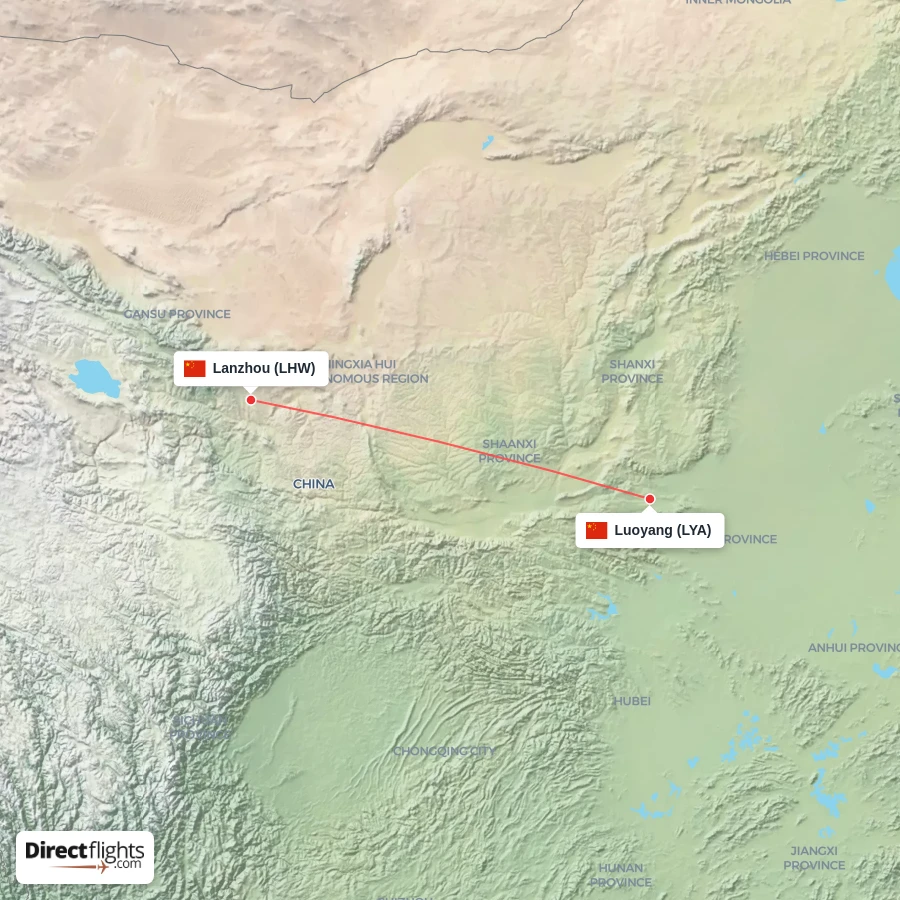 LYA - LHW route map