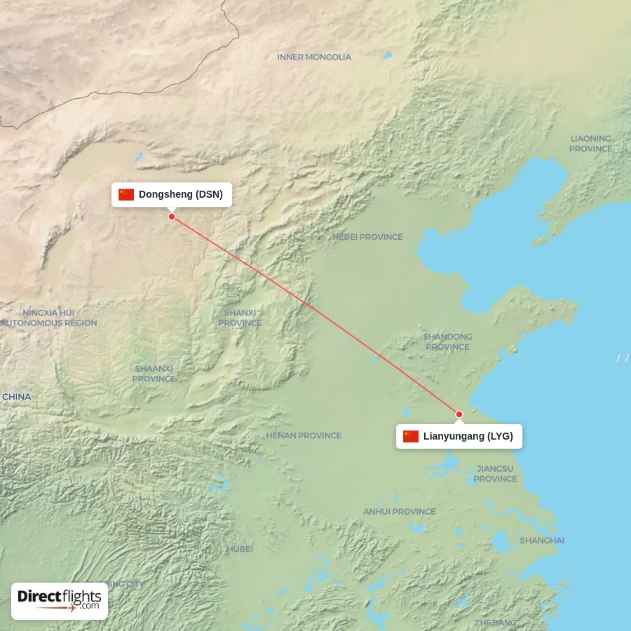 LYG - DSN route map