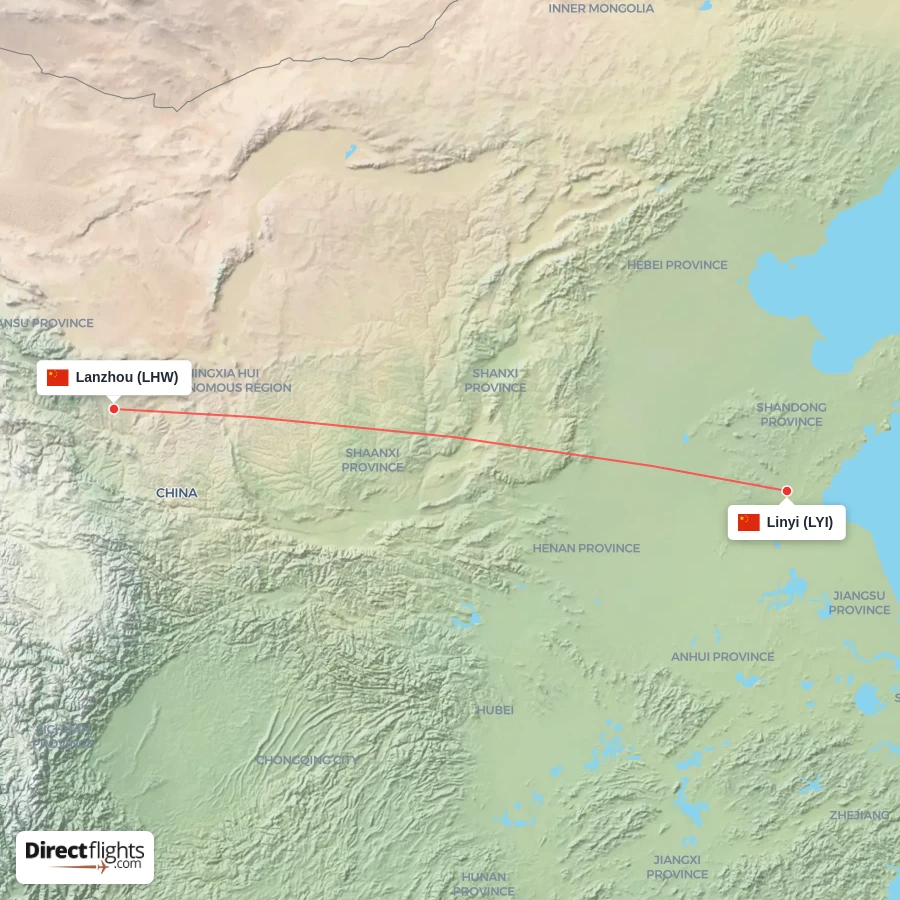 LYI - LHW route map