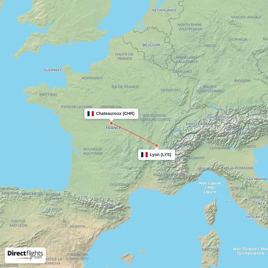 LYS - CHR route map