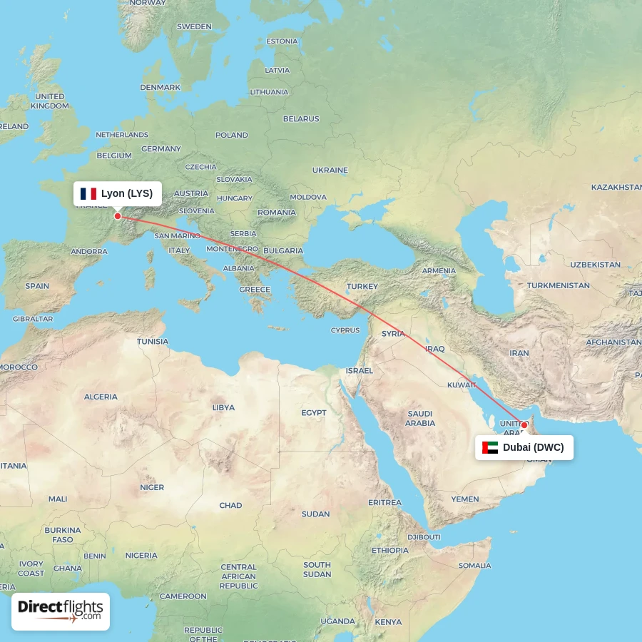 LYS - DWC route map