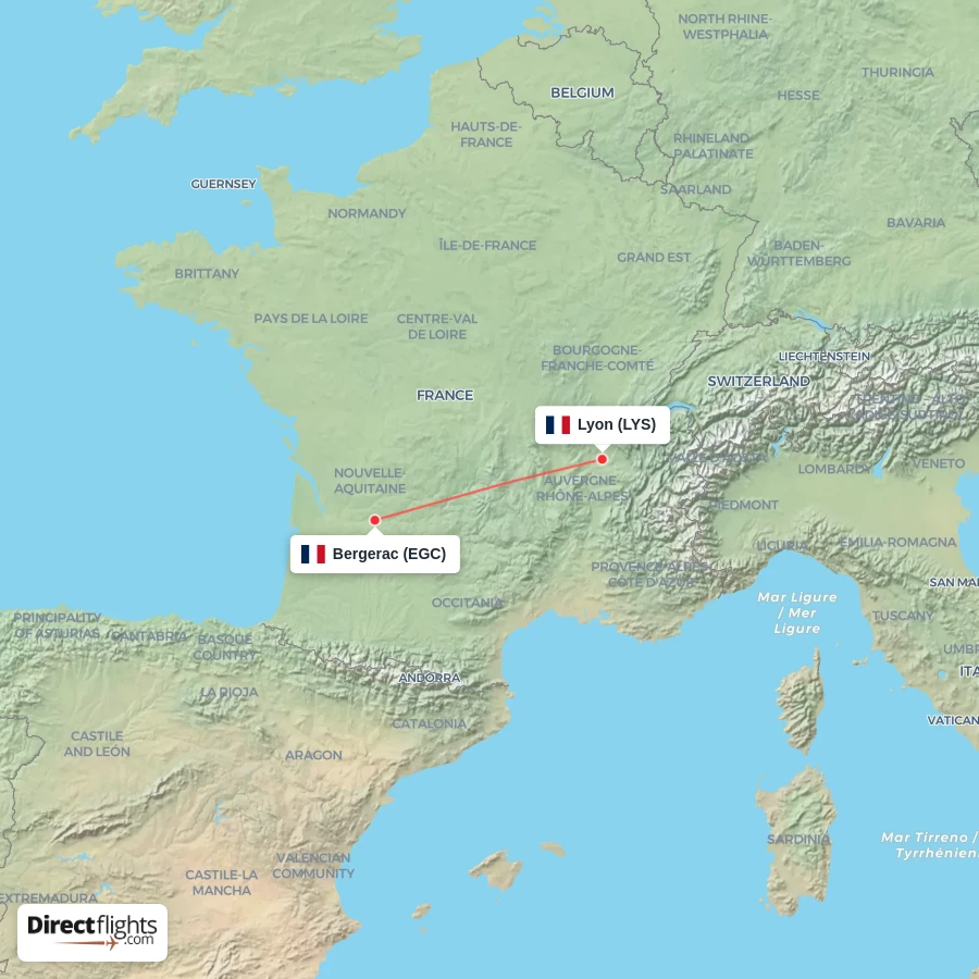 LYS - EGC route map