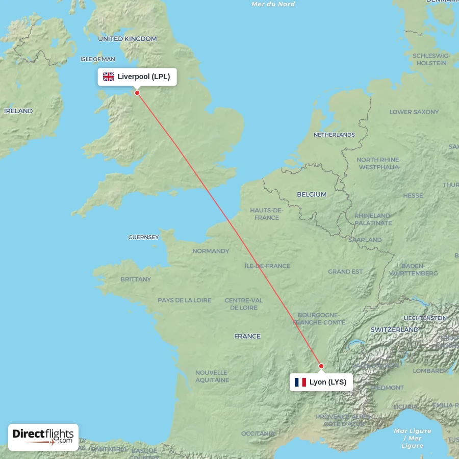 LYS - LPL route map