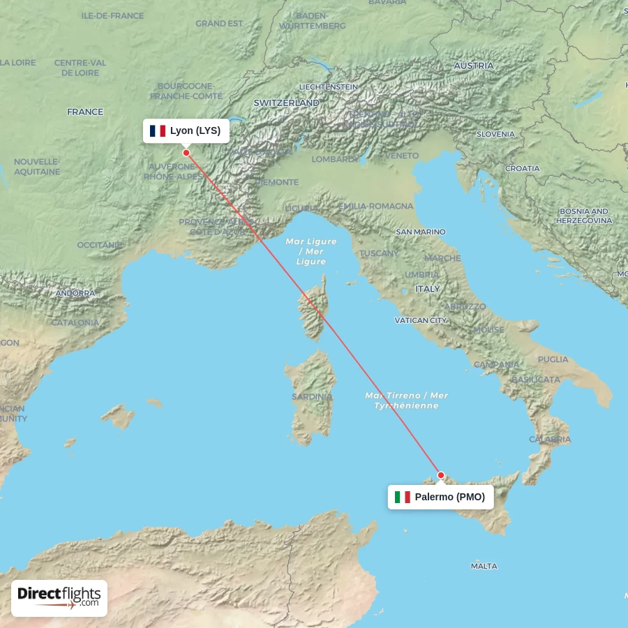 LYS - PMO route map