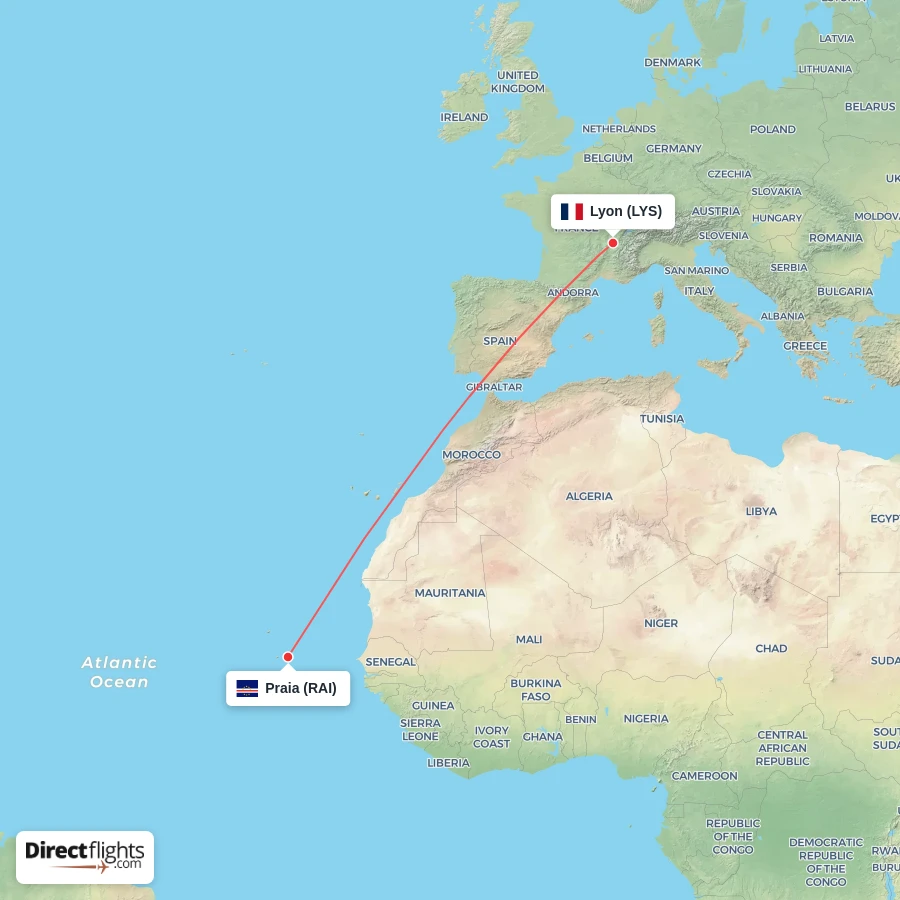 LYS - RAI route map