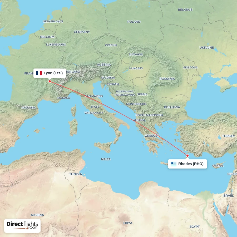 LYS - RHO route map