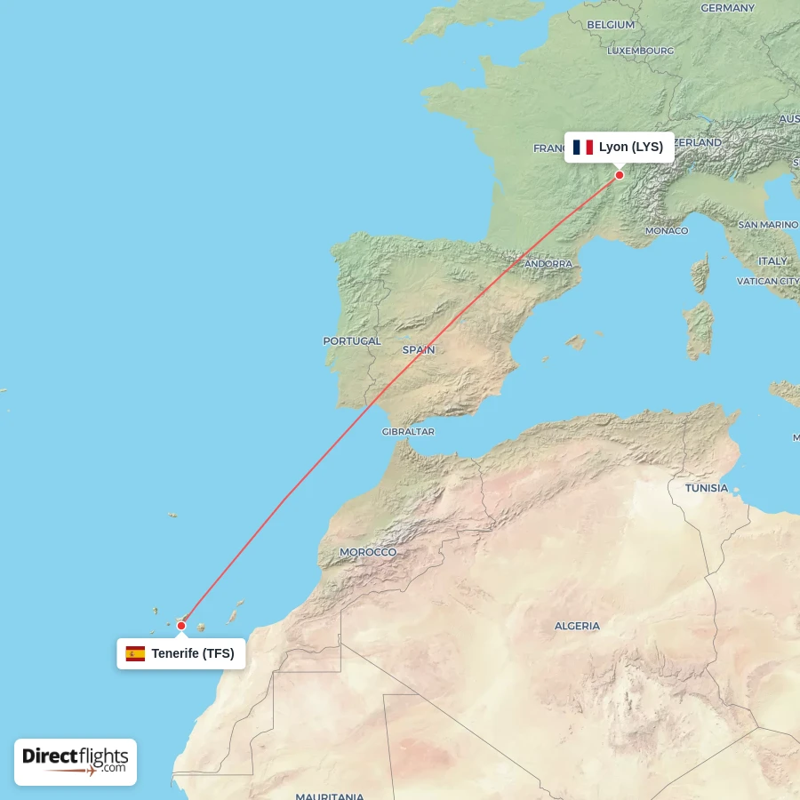 LYS - TFS route map