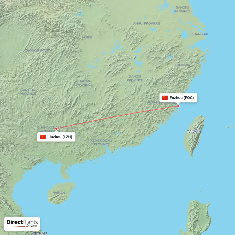 LZH - FOC route map