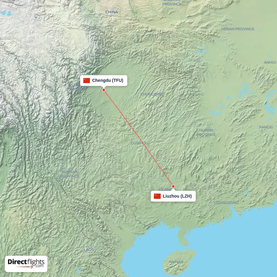 LZH - TFU route map