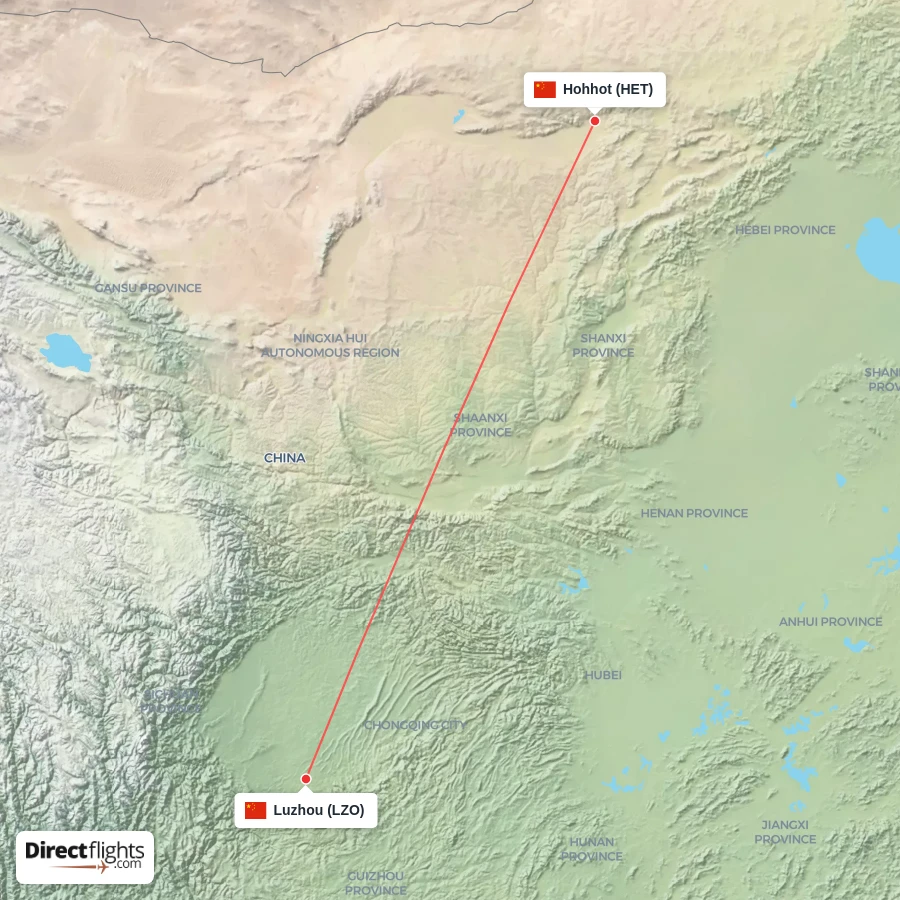 LZO - HET route map