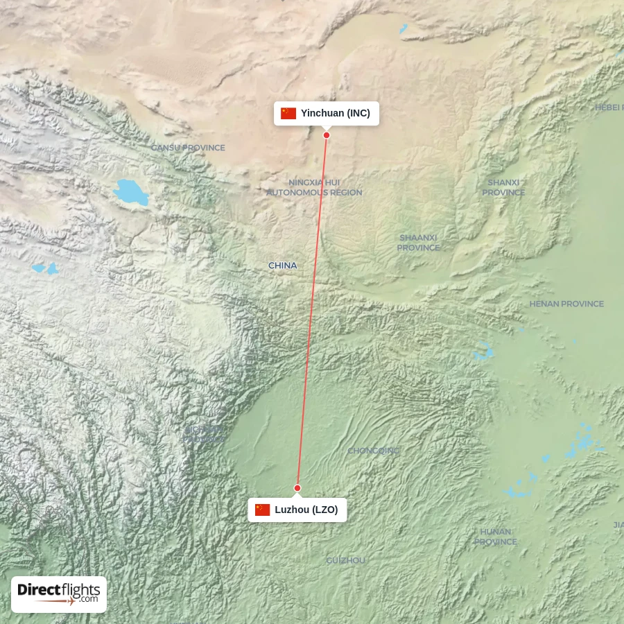 LZO - INC route map