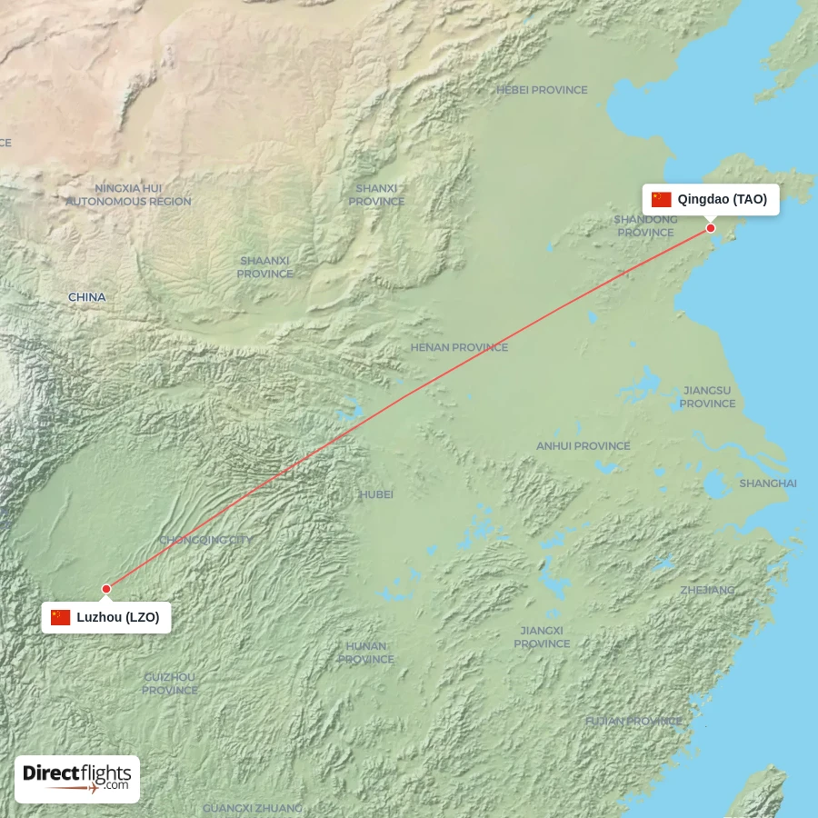LZO - TAO route map