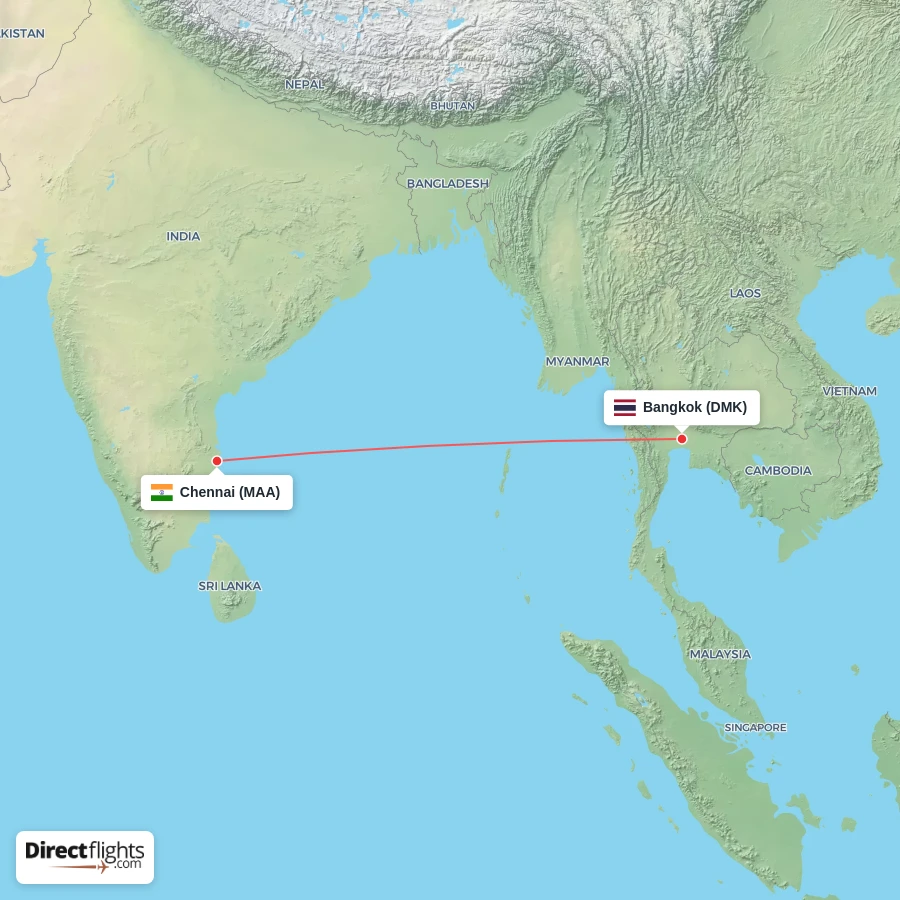 MAA - DMK route map