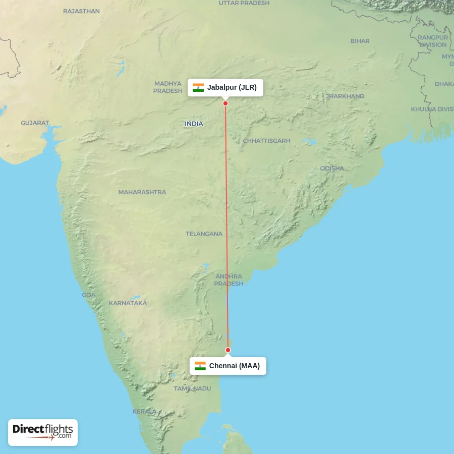 MAA - JLR route map