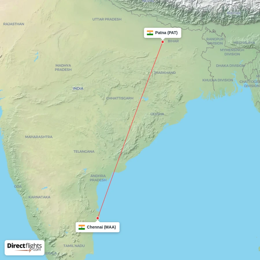 MAA - PAT route map