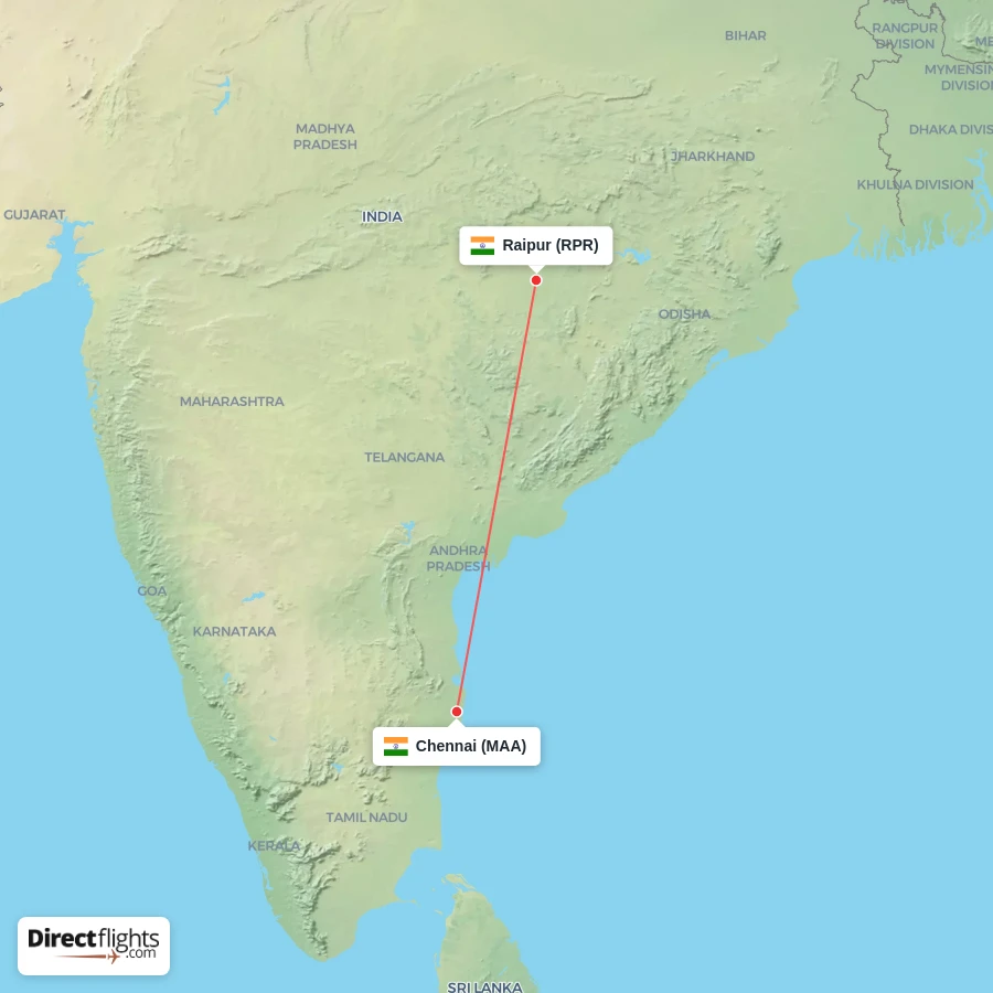 MAA - RPR route map