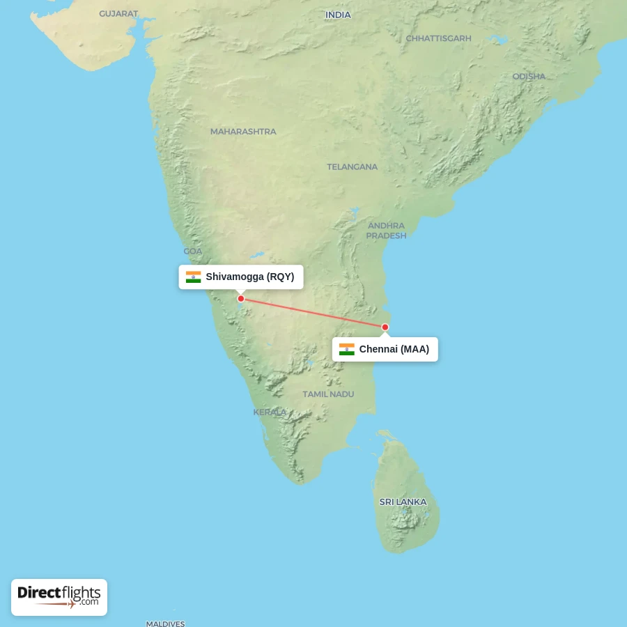 MAA - RQY route map