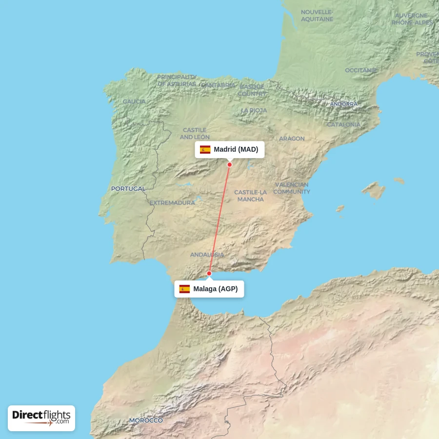 MAD - AGP route map