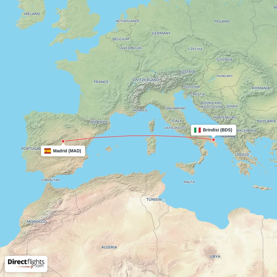 MAD - BDS route map