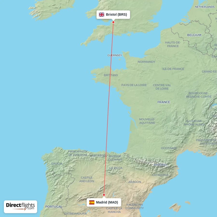 MAD - BRS route map